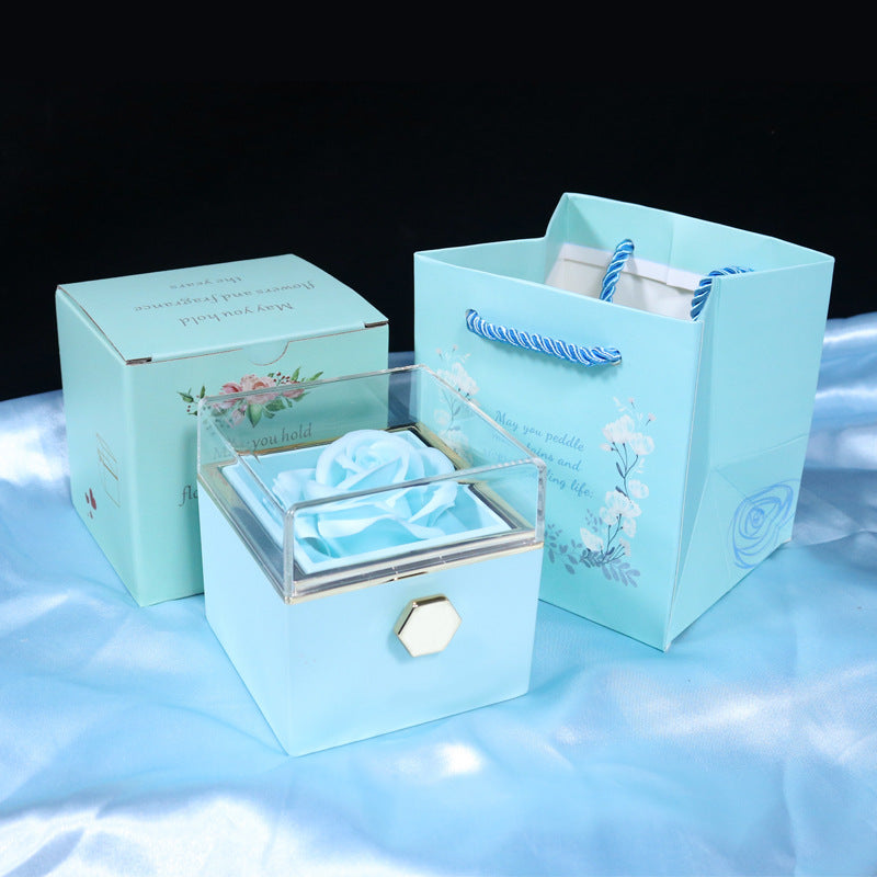 Rotating Eternal Rose Jewellery Box