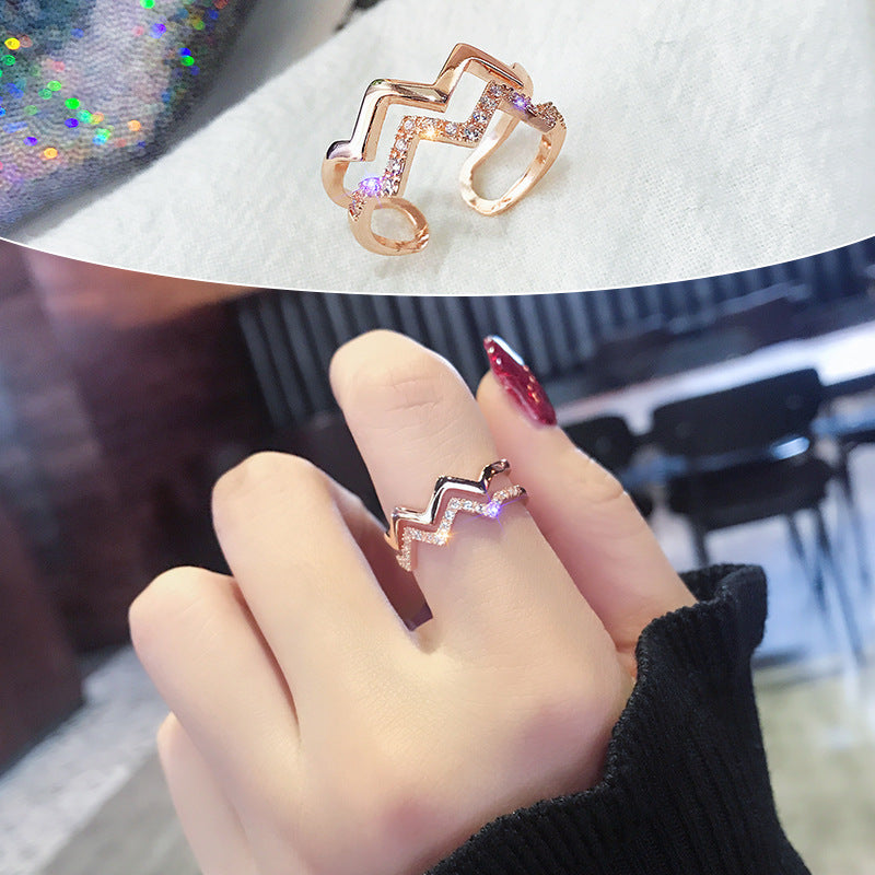 Double Highs & Lows Ring