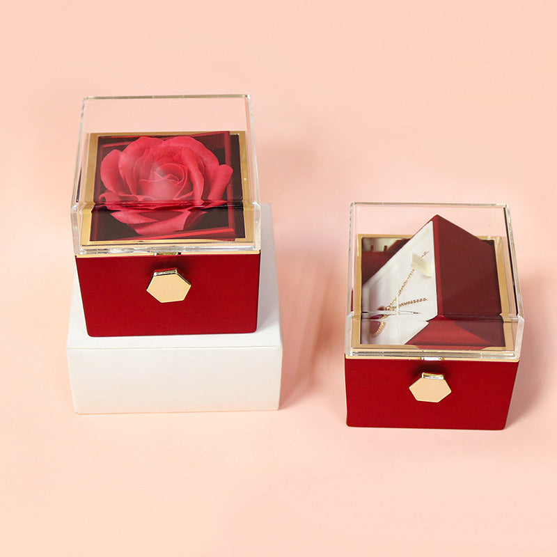 Rotating Eternal Rose Jewellery Box