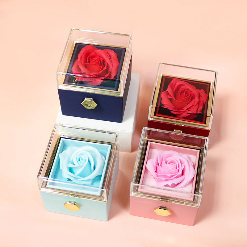 Rotating Eternal Rose Jewellery Box