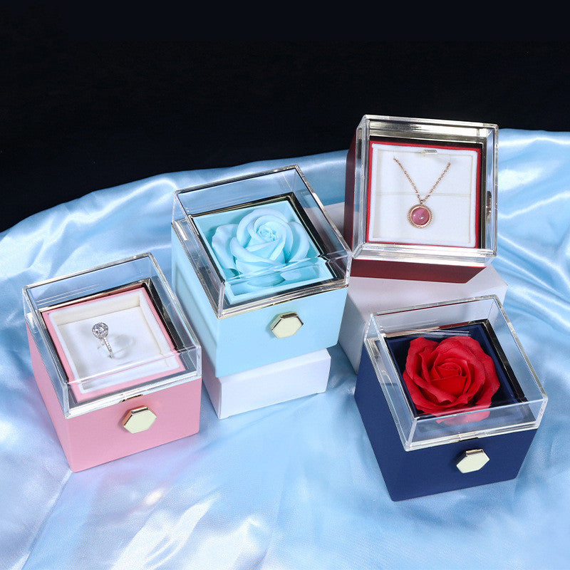 Rotating Eternal Rose Jewellery Box