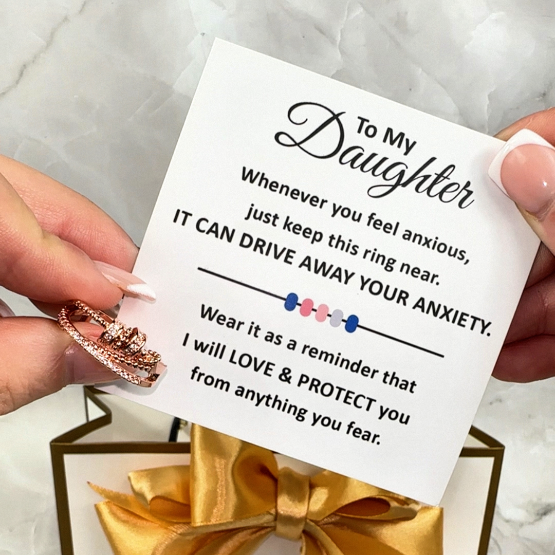 Personalised Fidget Ring Gift Set (Adjustable Size)