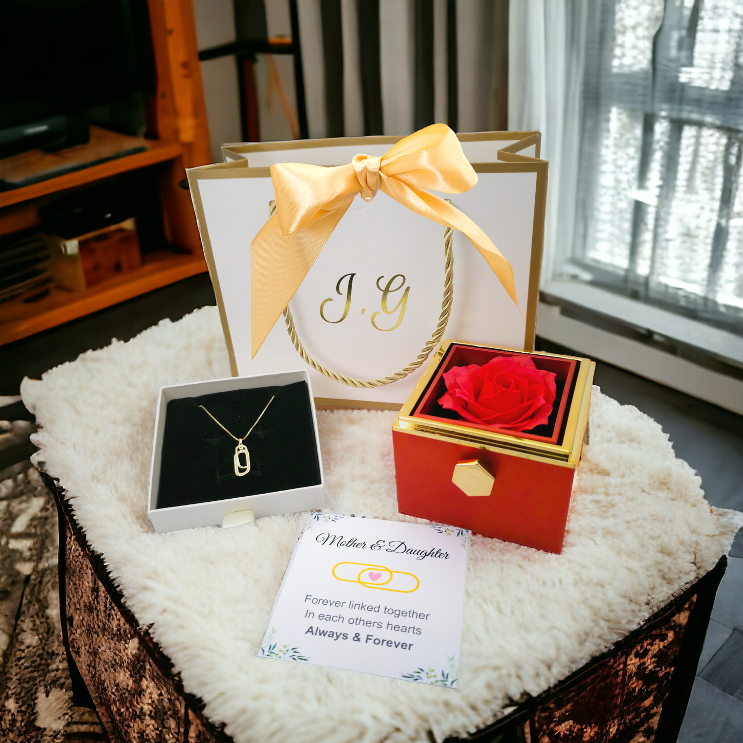 Mother & Daughter Forever Linked Together Necklace - Mothers Day Gift Set