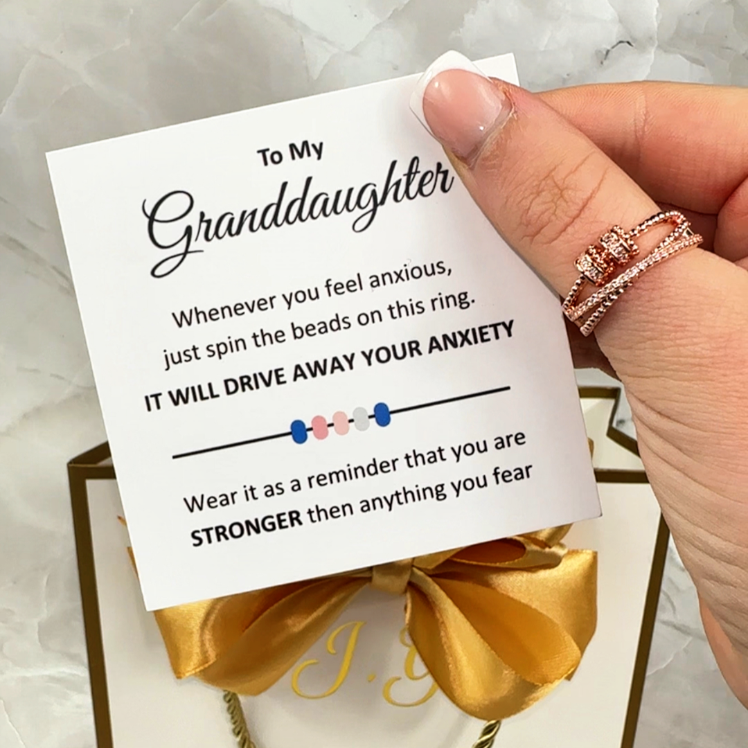 Personalised Fidget Ring Gift Set (Adjustable Size)