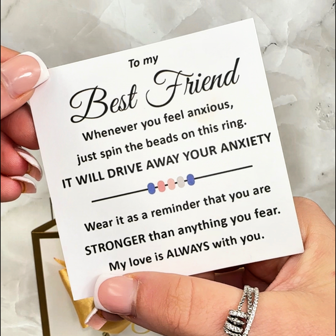 Personalised Fidget Ring Gift Set (Adjustable Size)