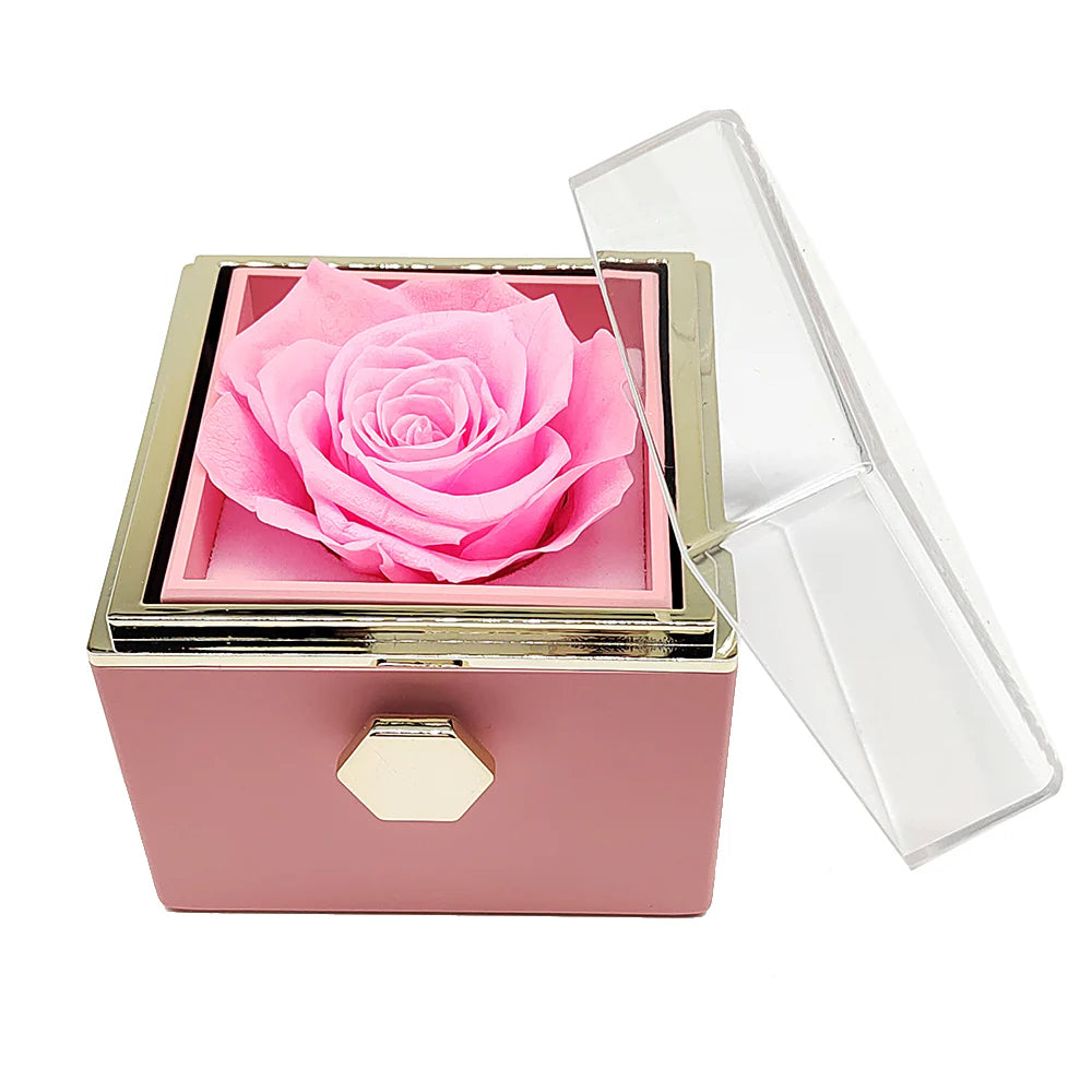 Rotating Eternal Rose Jewellery Box