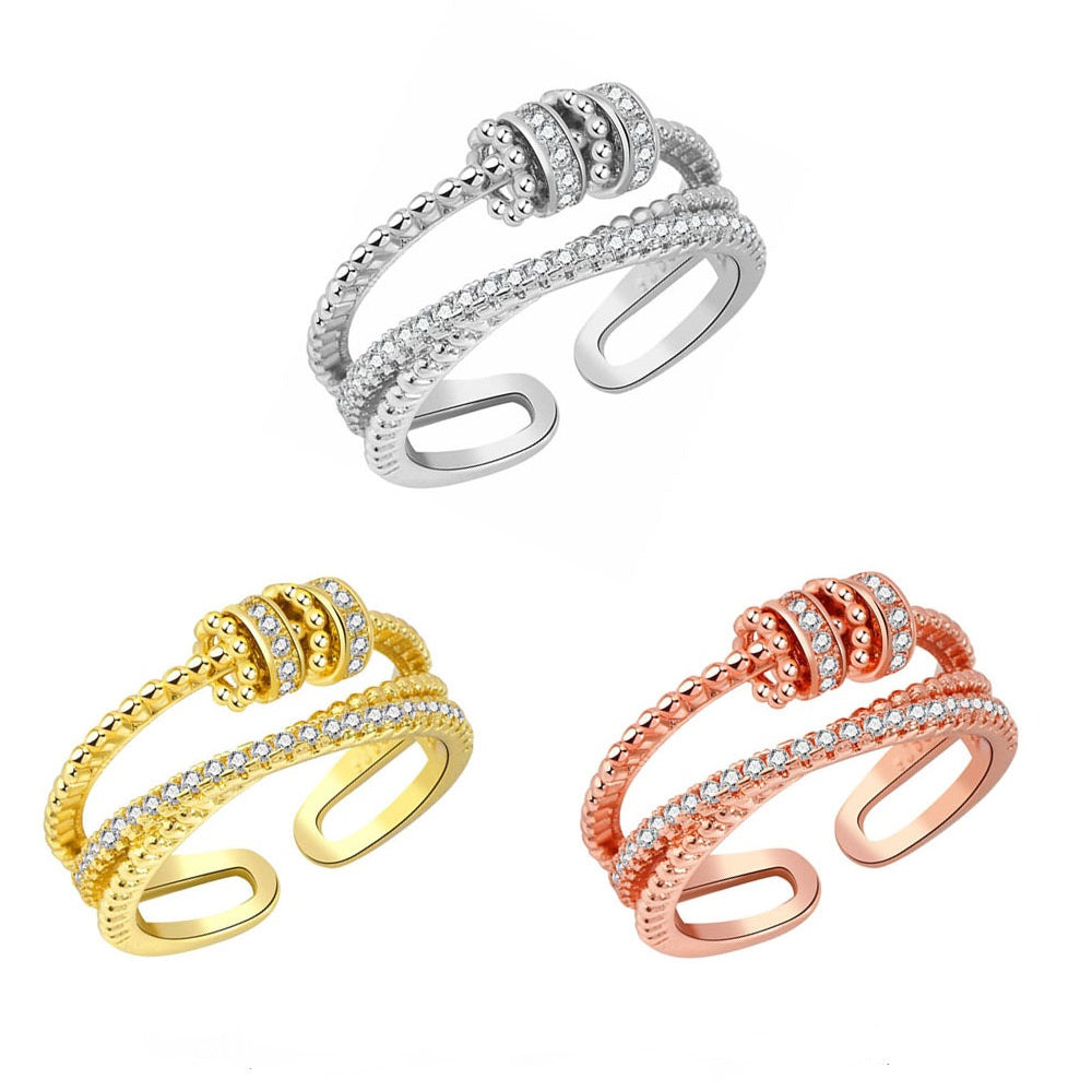 Personalised Fidget Ring Gift Set (Adjustable Size)