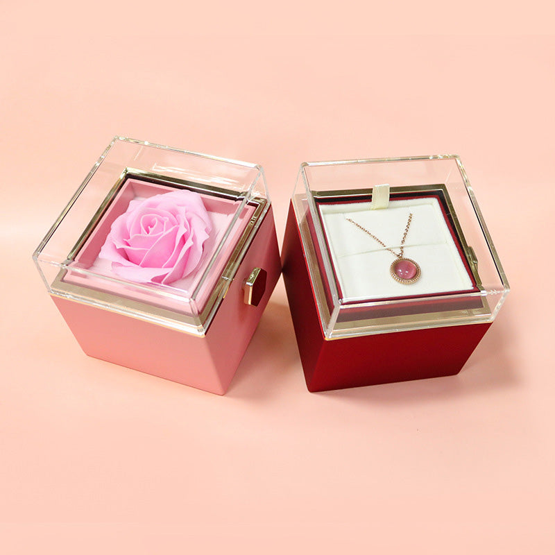Rotating Eternal Rose Jewellery Box