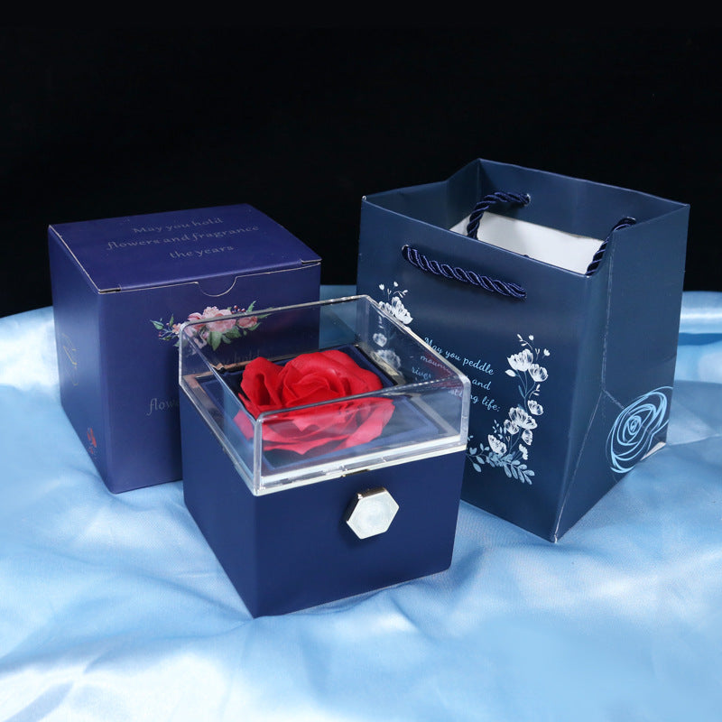 Rotating Eternal Rose Jewellery Box