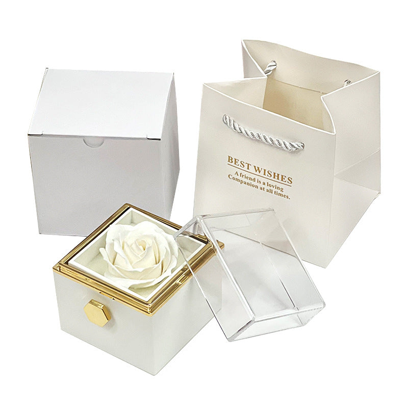 Rotating Eternal Rose Jewellery Box