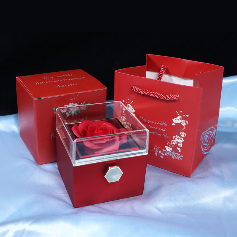 Rotating Eternal Rose Jewellery Box