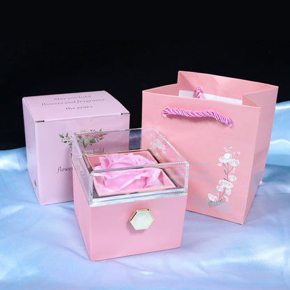 Rotating Eternal Rose Jewellery Box